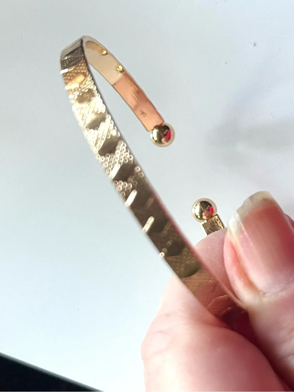 3 Gold-Tone Stackable Bangle Bracelet Set - Picture 5 of 7